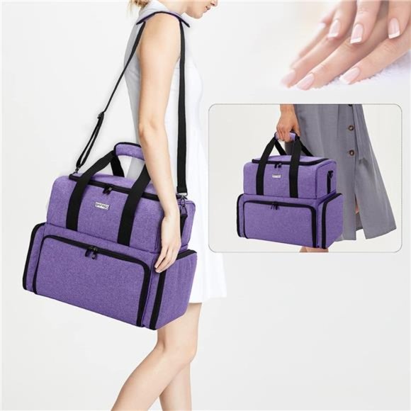 Nail Polish Organizer Holds 80 Bottles (15ml - 0.5 fl.oz) and a UV Nail Lamp - Picture 2 of 6